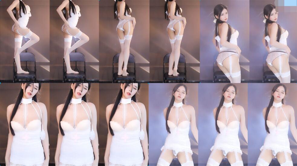 【CC、小恩雅】精彩透视内内，白丝长腿，露罩一片雪白（1V）