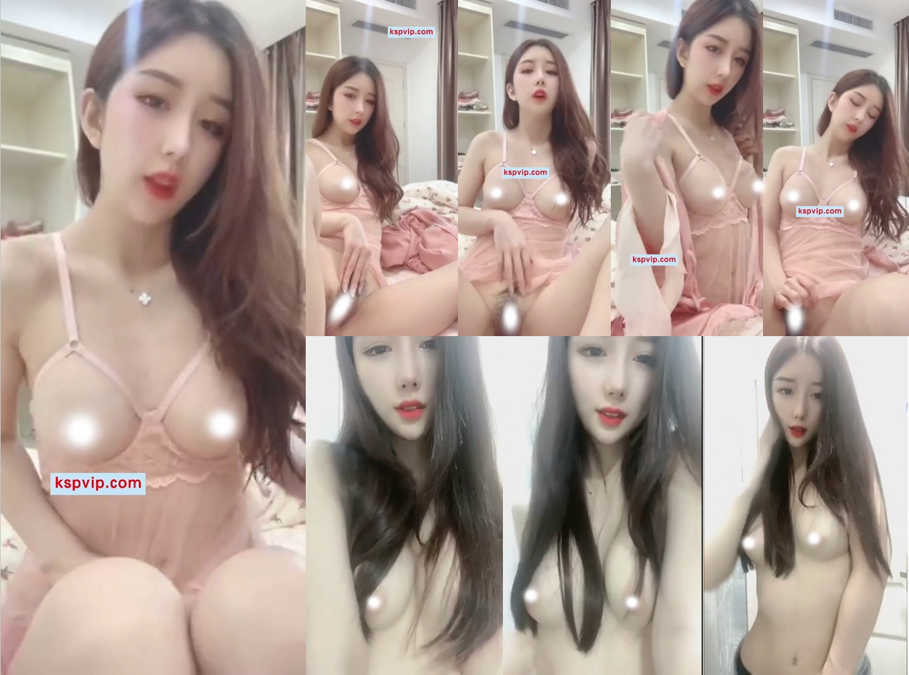 【斗鱼、小涵涵】高颜值美艳少妇，揉奶秀穴，圆润粉嫩的奶子，镜头前展示骚穴（4V）