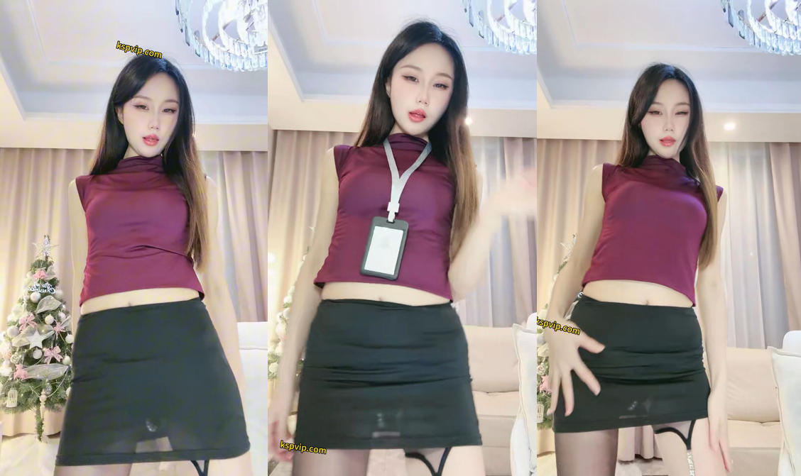 【花椒、蔓蔓C】透视短裙，没穿内裤，珍珠丁字（5V）